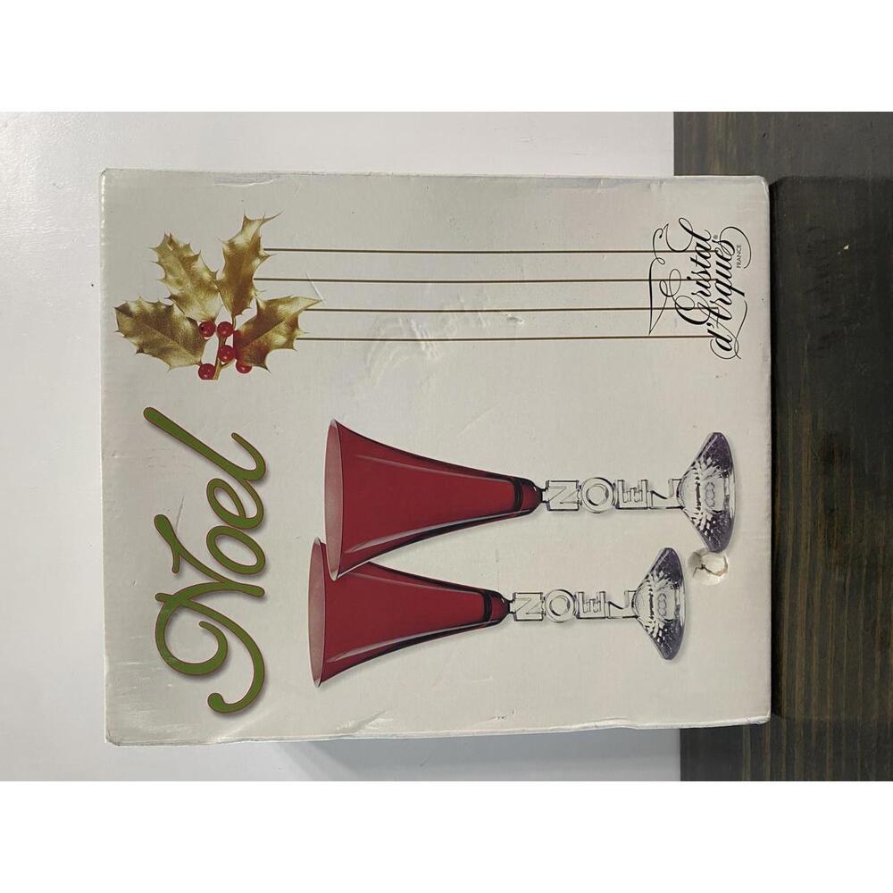 Cristal d'Arques Noel Red Wine Glasses Set of 2